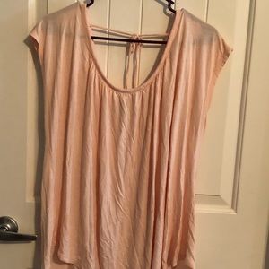 Spring peach top for layering